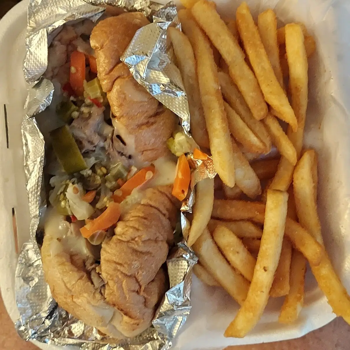 Philly Cheesesteak Sandwich and Very Hot