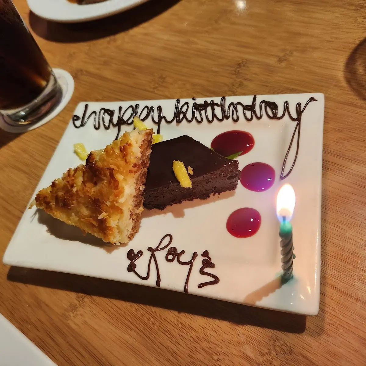 Complimentary Birthday Cake Slice