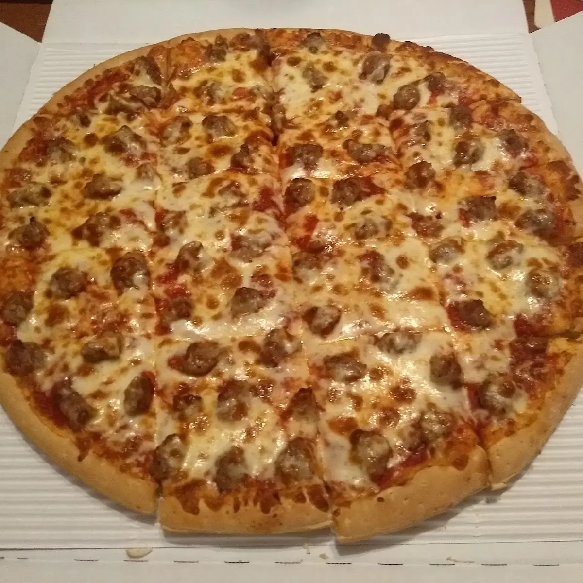 Cheese and Sausage Pizza