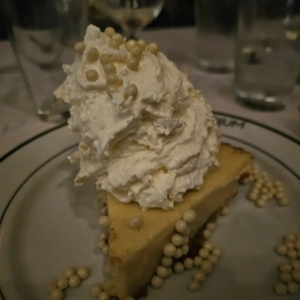 Cheese Cake with Whipped Cream