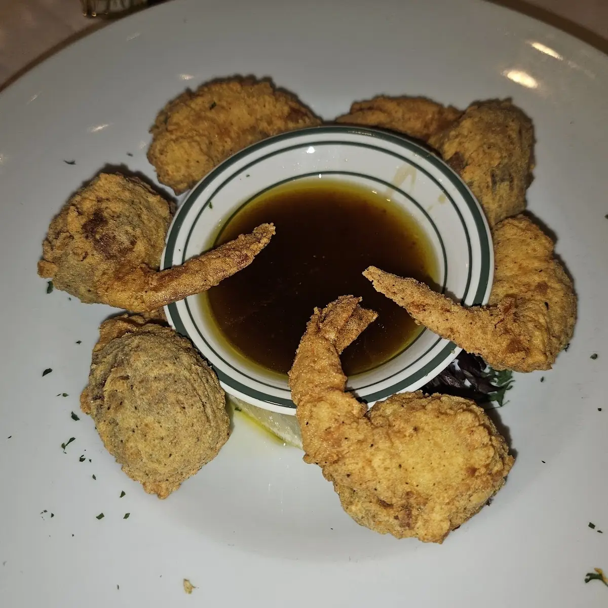 Two Fried Baby Buster Soft Shell Crabs
