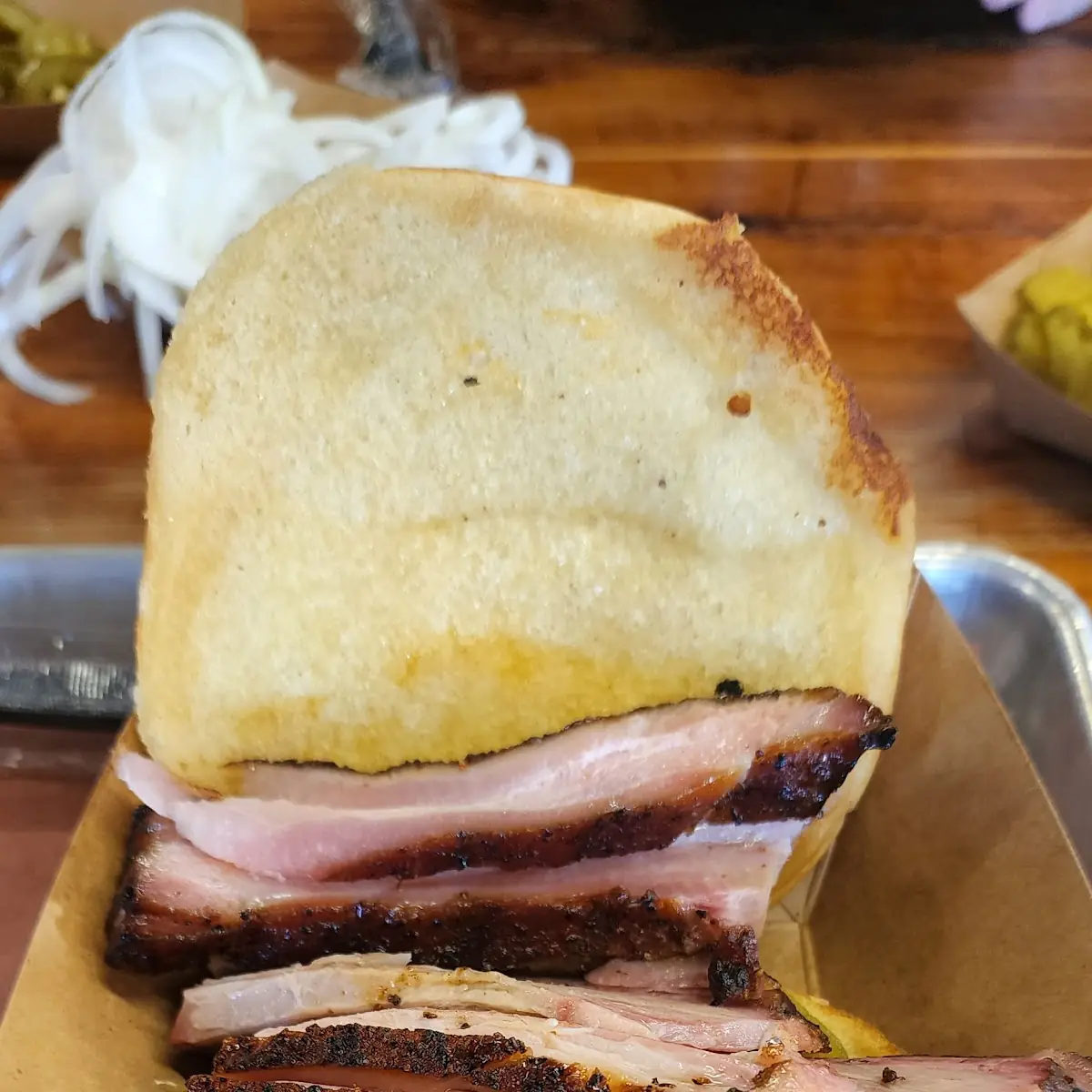 Sliced Brisket Sandwich