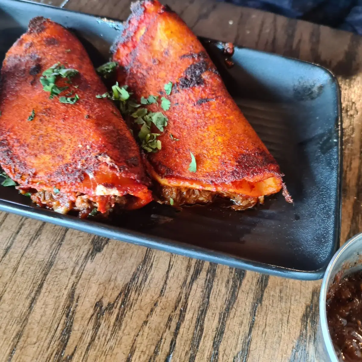 Birria Red Tacos