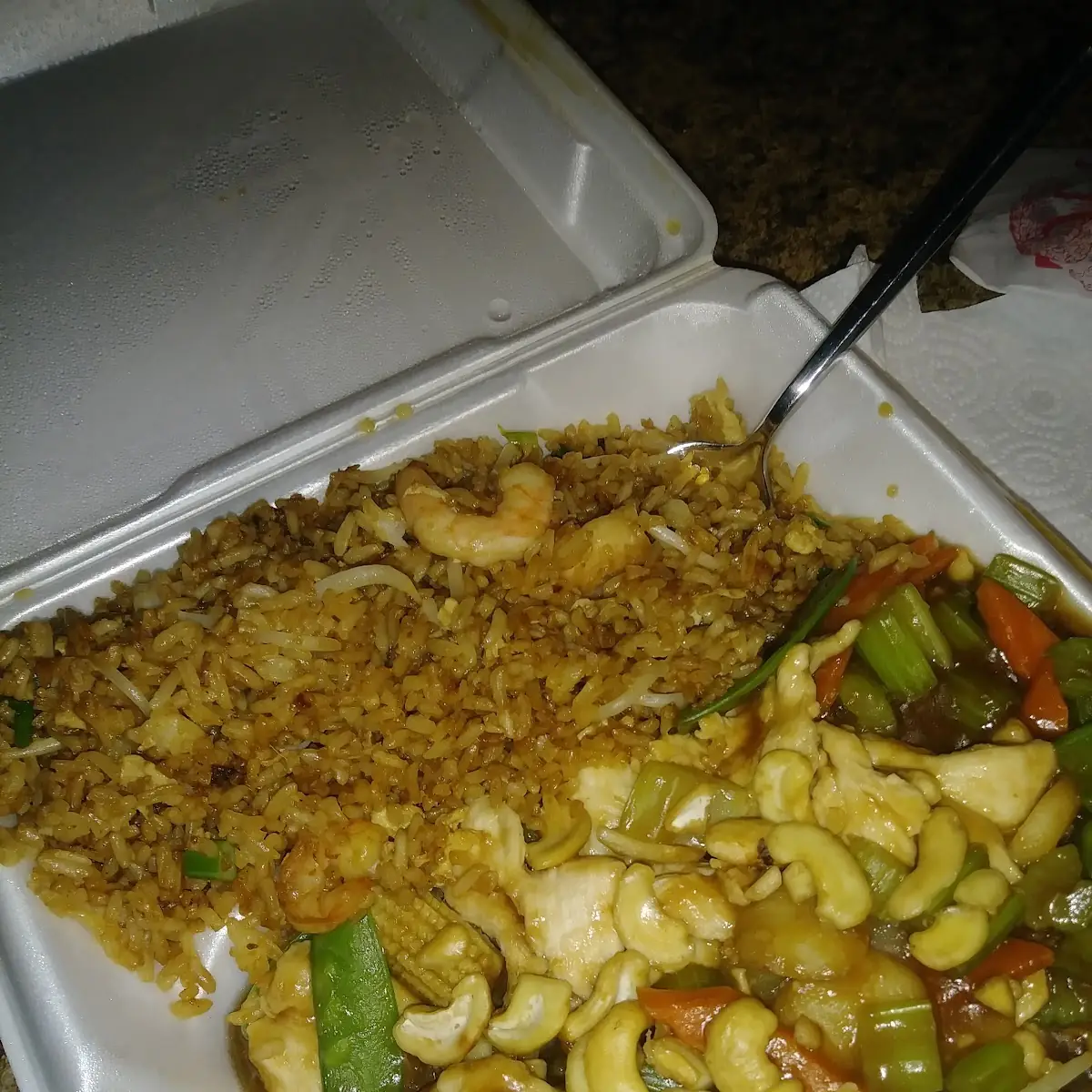 Cashew Chicken Shrimp Fried Rice