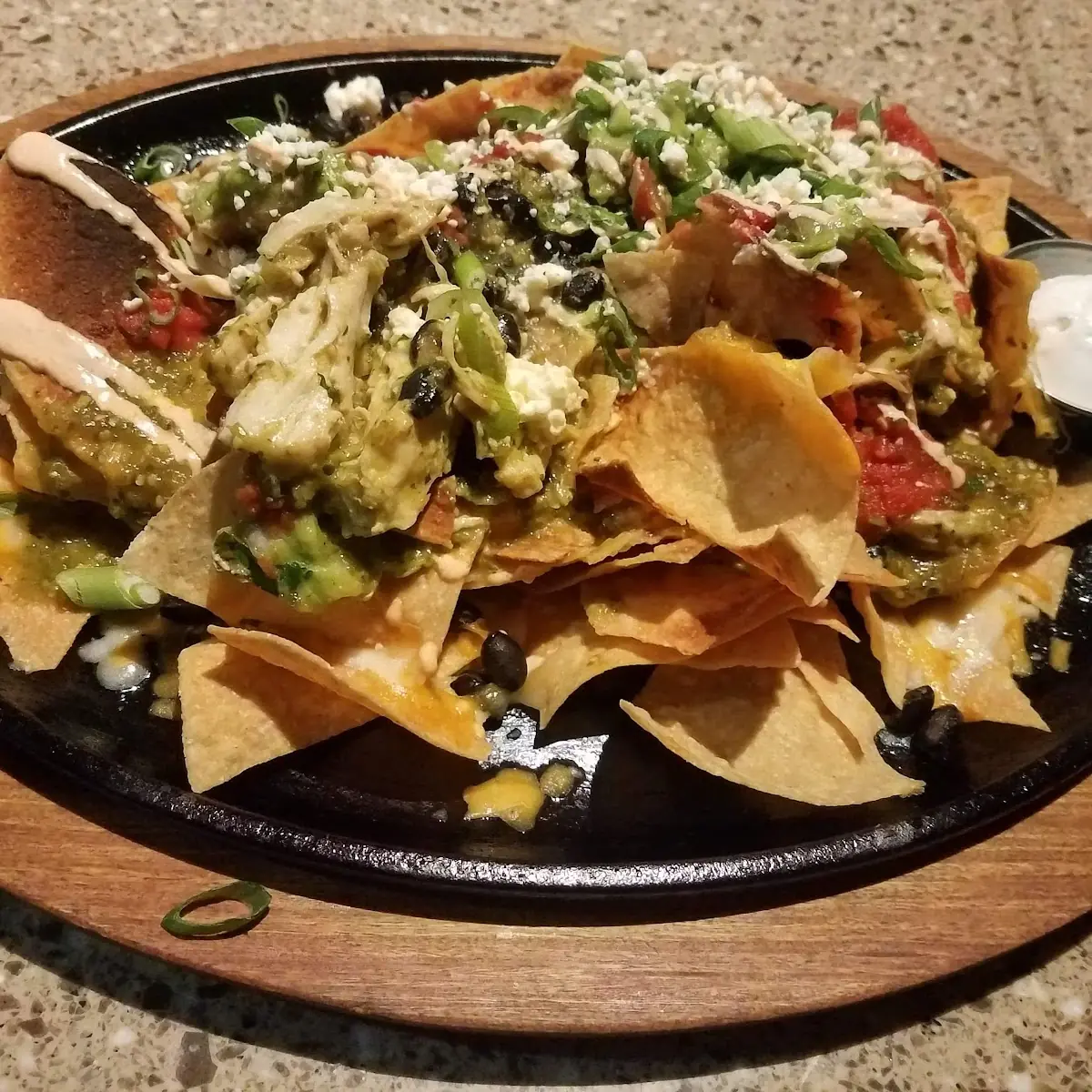 Chicken Chile Verde Nachos