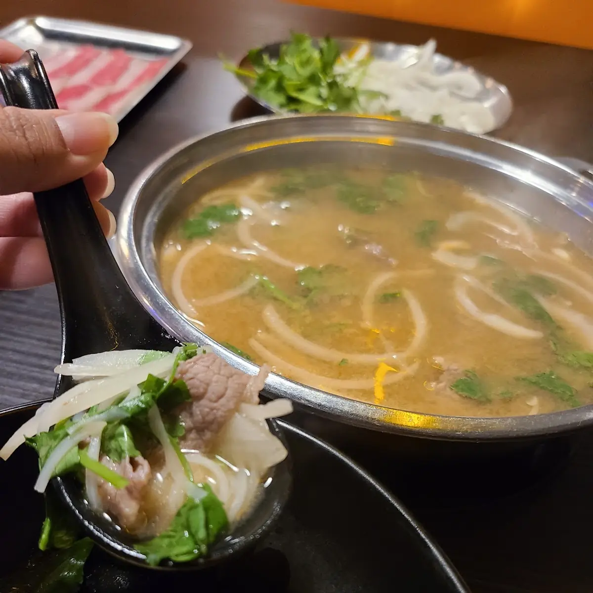 Spicy Miso Soup with Rice Noodles