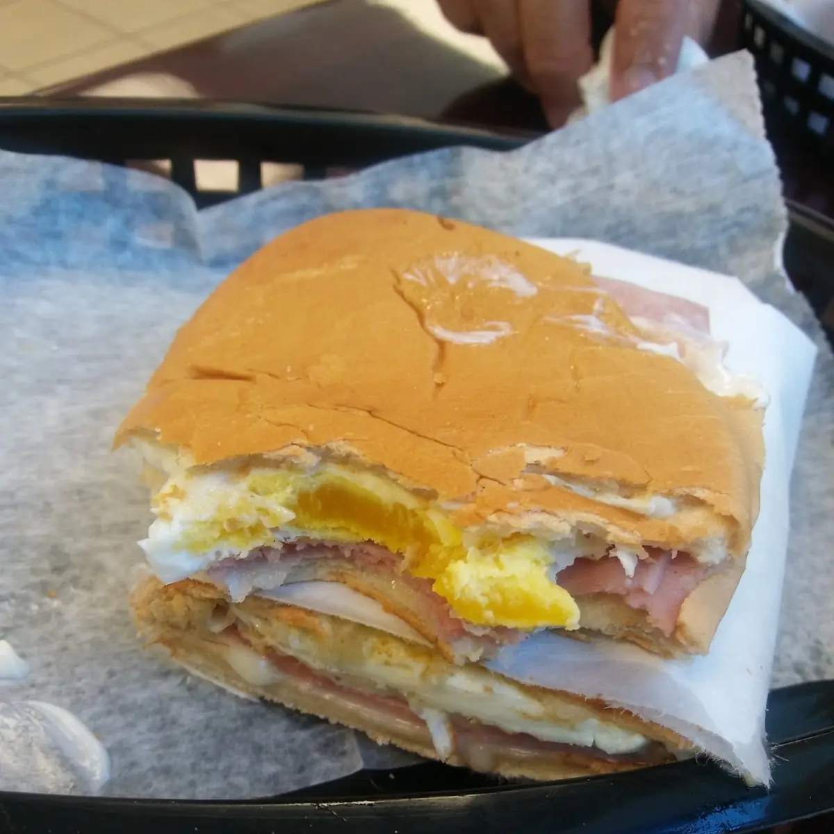 Ham Egg and Cheese Sandwich