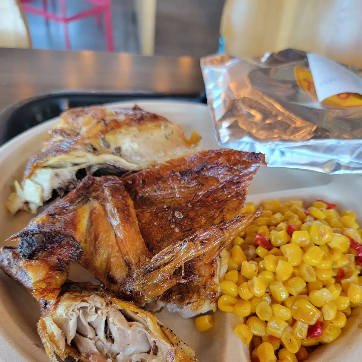Pollo Asado Con Maiz