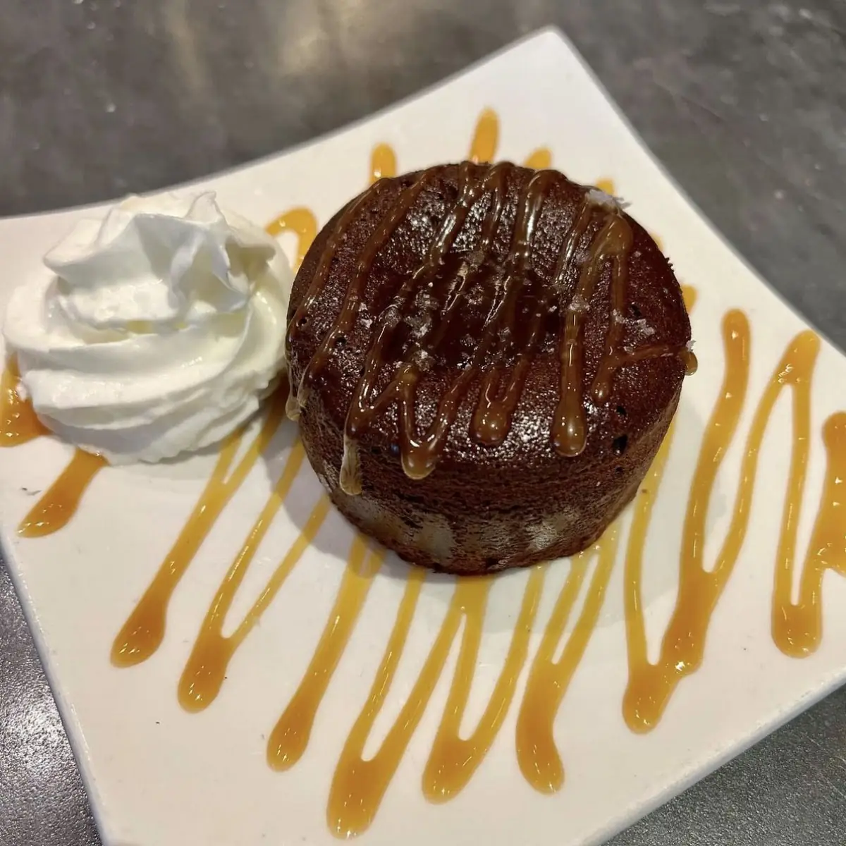 Salted Caramel Flourless Chocolate Lava Cake