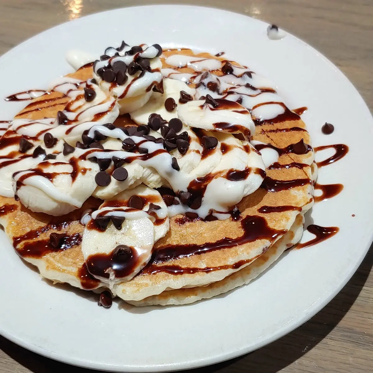 Banana Chocolate Chip Pancakes
