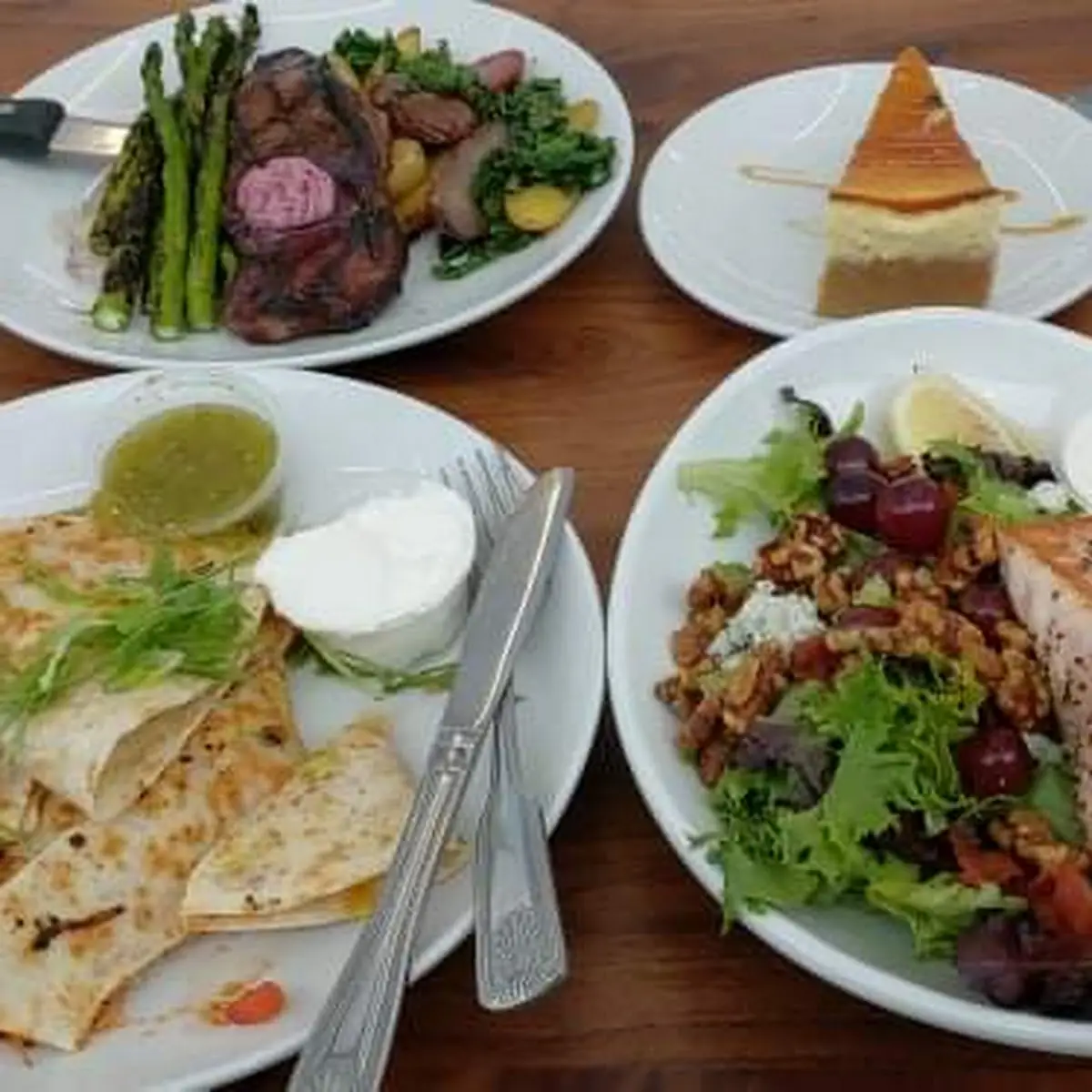 Steak Quesadilla Salad Cheesecake