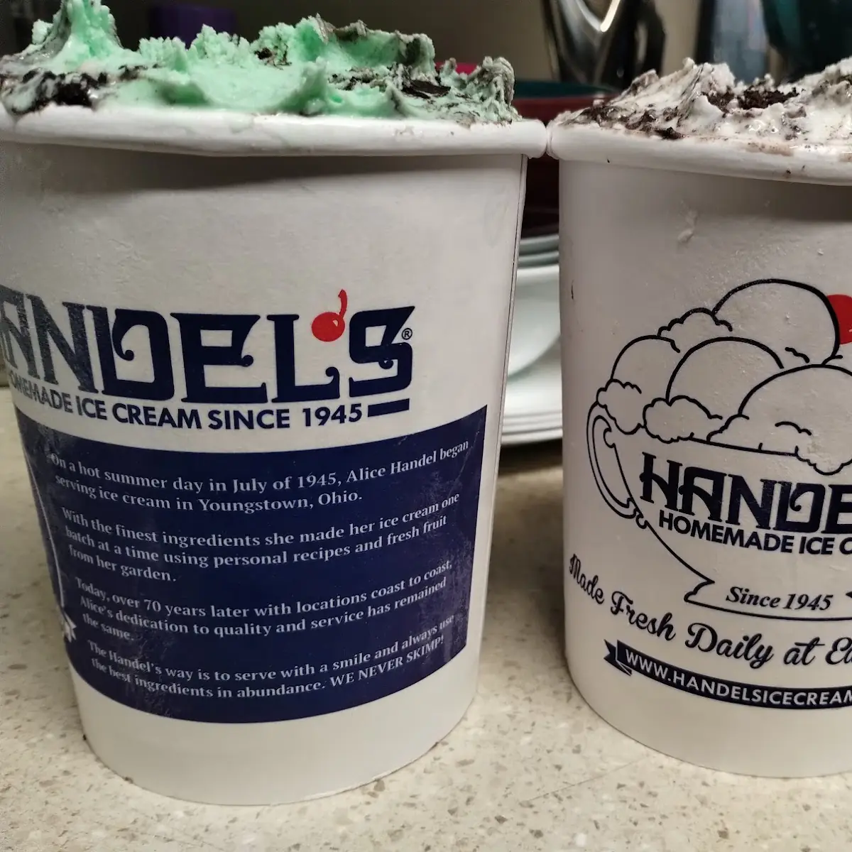 Mint Oreo and Vanilla with Oreo