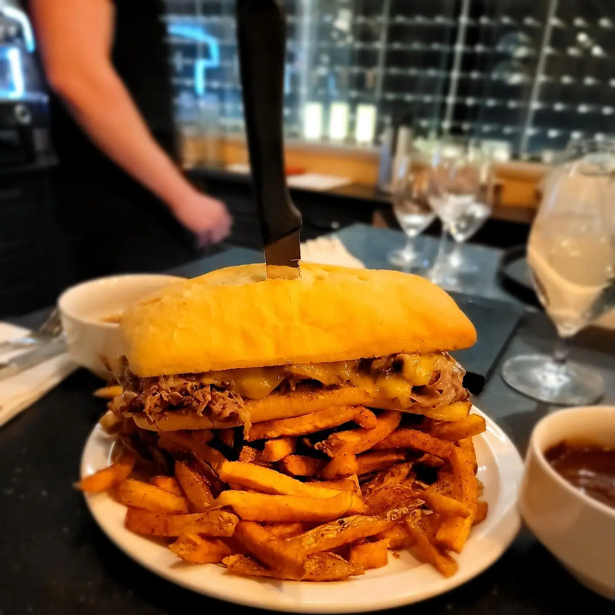 Prime Rib Melt, The Mill Steakhouse and Wine Bar