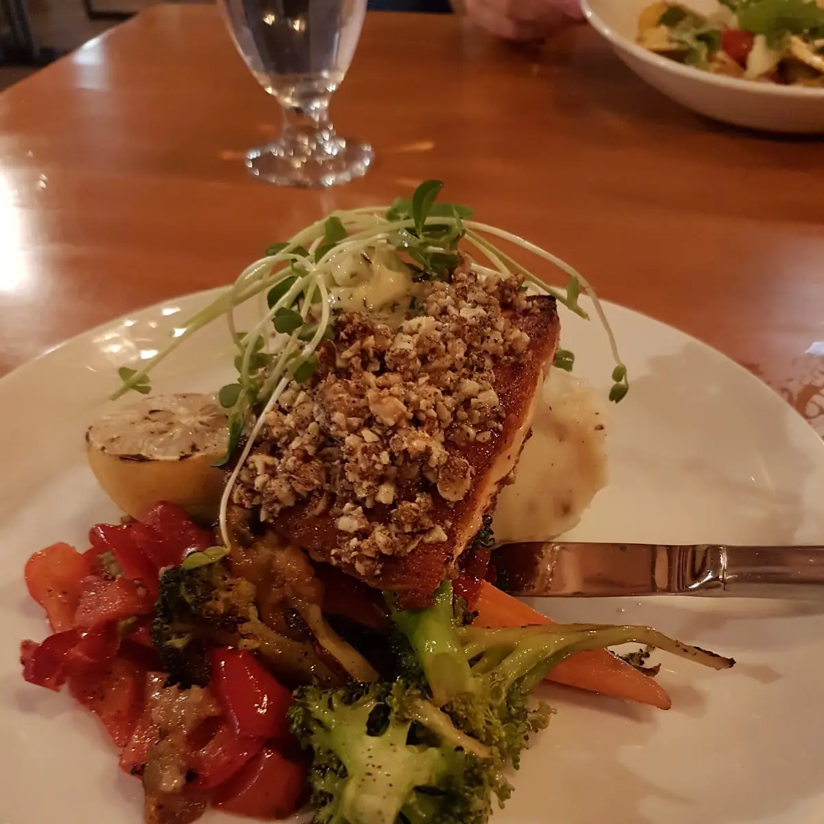 Salmon Dinner, The Mill Steakhouse and Wine Bar