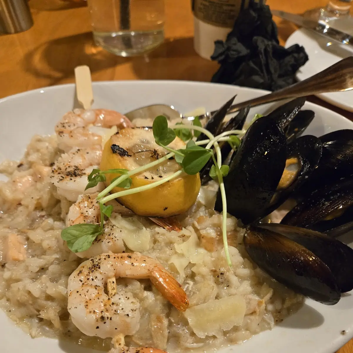 Seafood Risotto, The Mill Steakhouse and Wine Bar