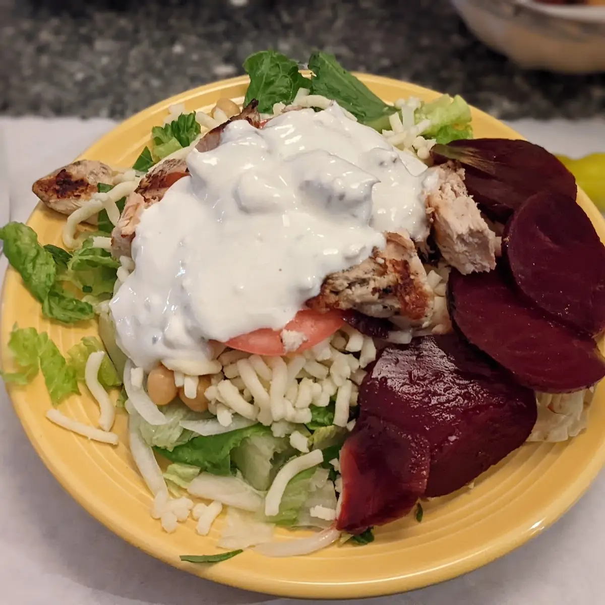 Grilled Chicken Breast Salad w Blue Cheese Dressing