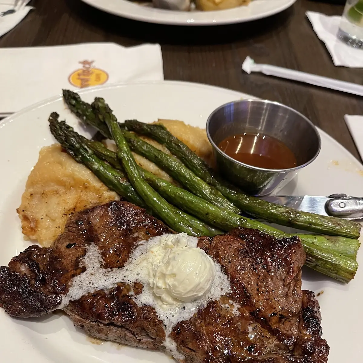 Shrimp Mashed Potatoes and Asparagus