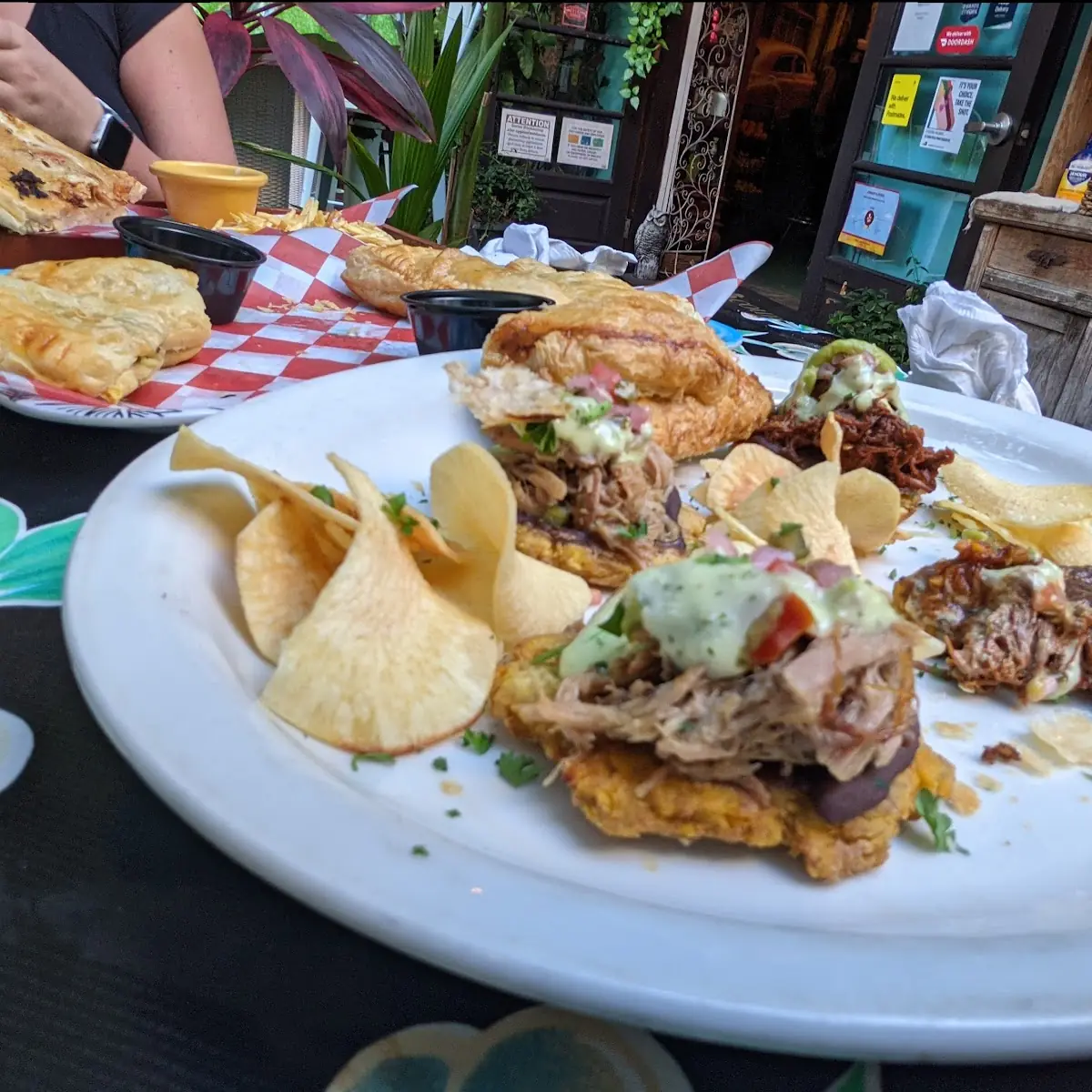 Tostones Habaneros with Pulled Pork