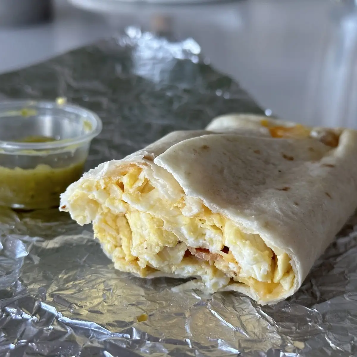 Bacon Egg and Cheese Breakfast Taco