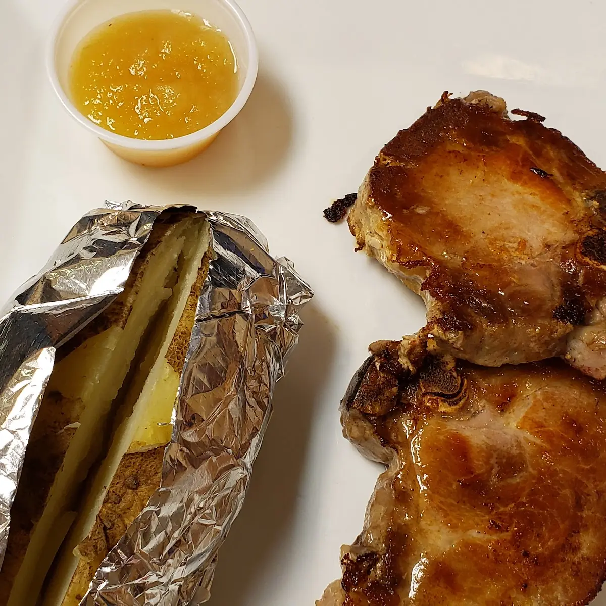 Pork Chops and Baked Potato