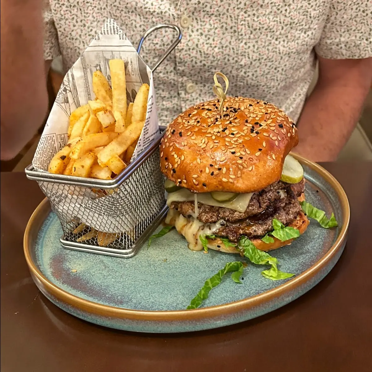 Smash Burger with Fries