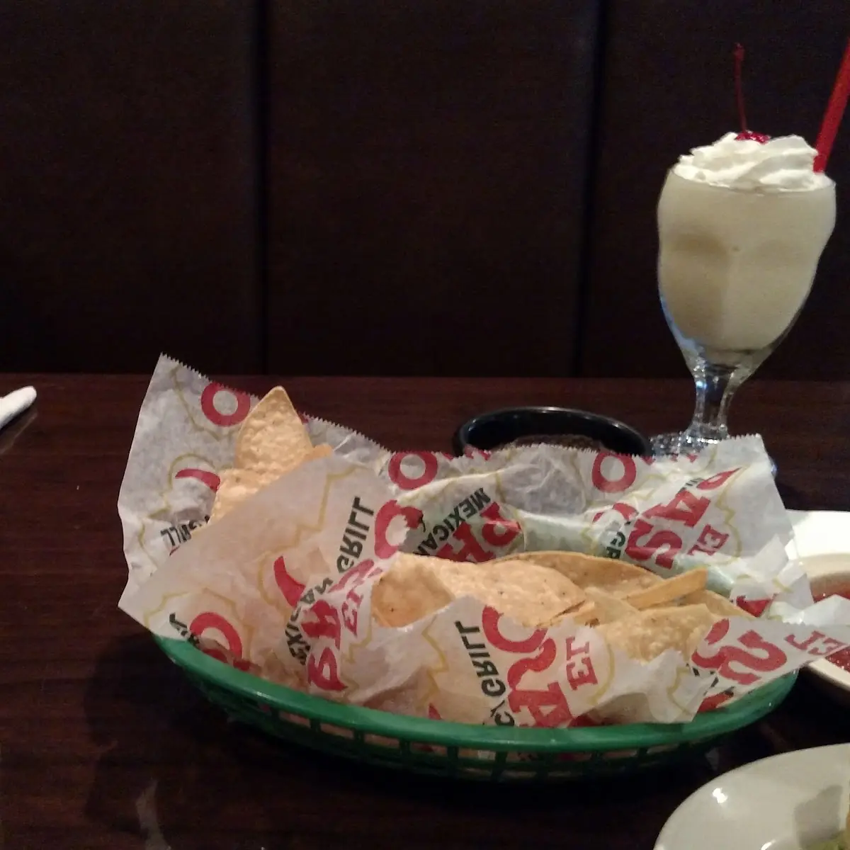 Margaritas Chips Dip and Pina Colada