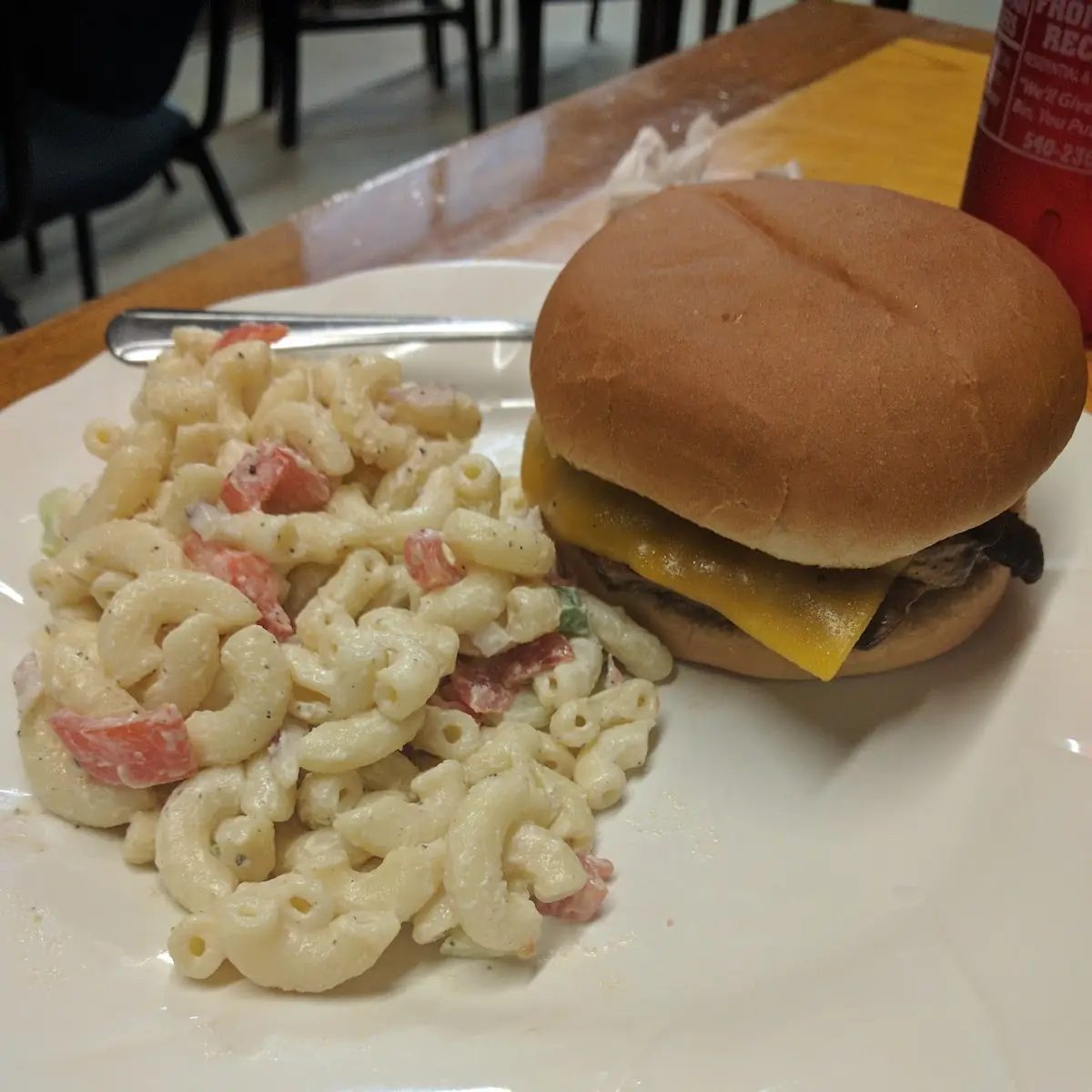 Burger with Macaroni