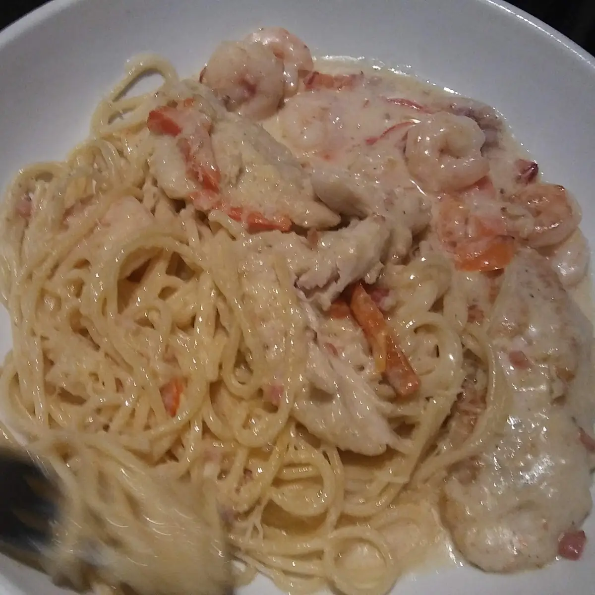 Chicken & Shrimp Carbonara