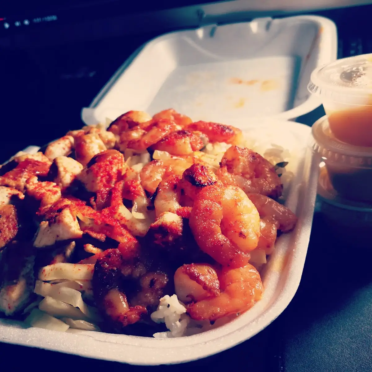 Chicken and Shrimp with Fry Rice and Extra Spicy, Orient Restaurant-Japanese Grill