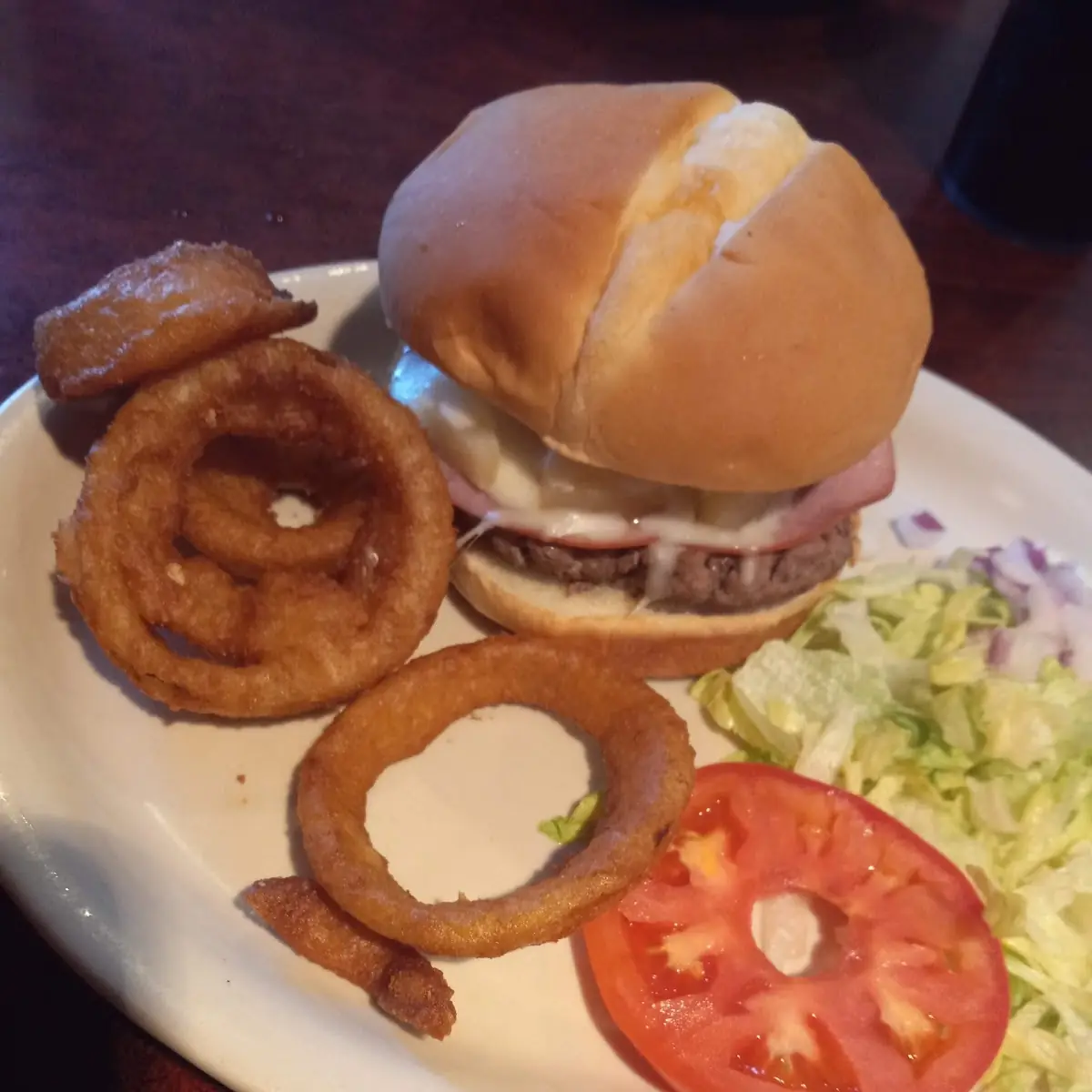 Pineapple Burger and Fries