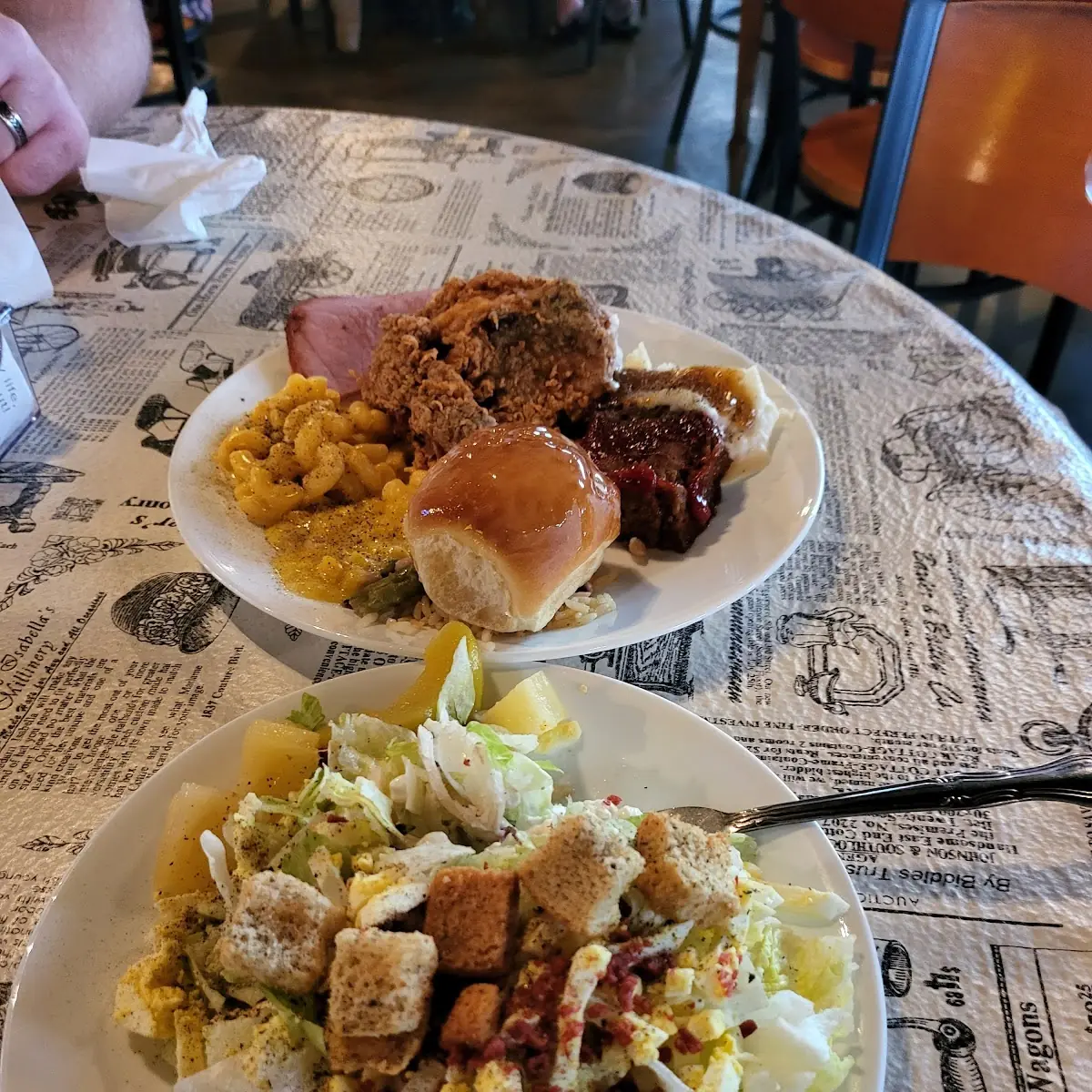 Chicken Meat Loaf Mashed Potatoes and Gravy Salad