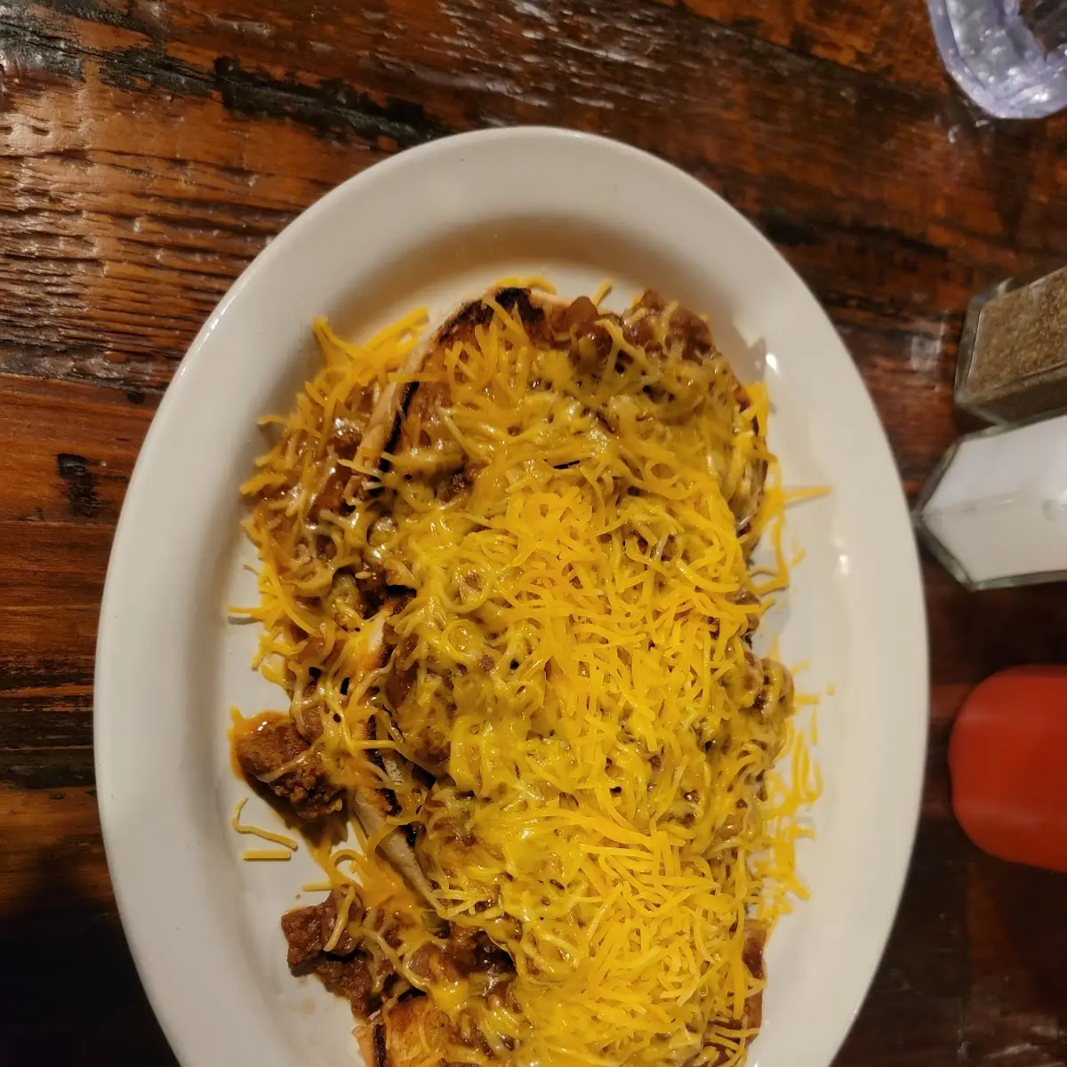 The Thing Chili Cheese Open-Face Burger