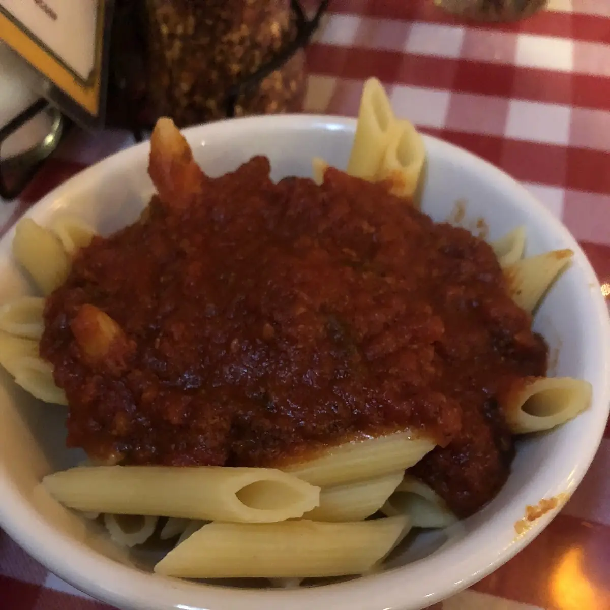 Penny Pasta with Tomato Sauce