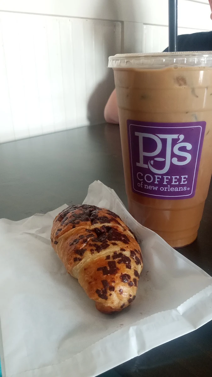 Chocolate Croissant and Coffee