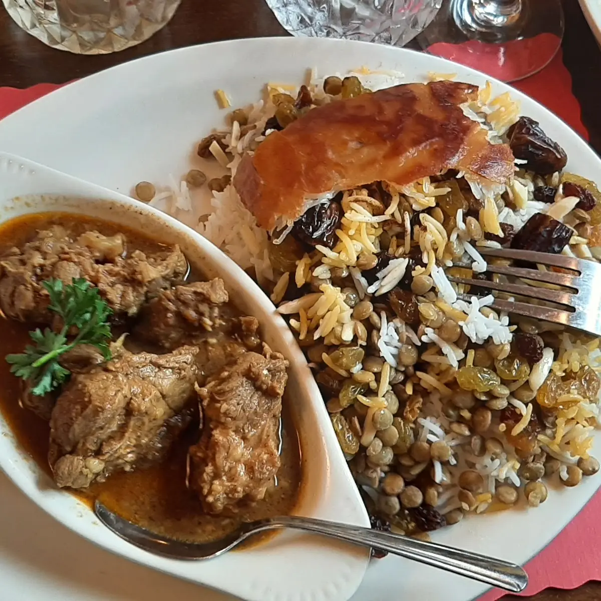 Addas Polo with Lamb Shank