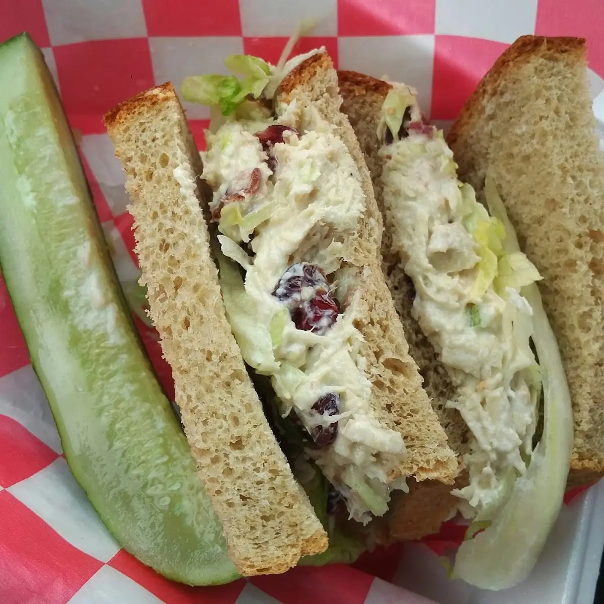 Sonoma Chicken Salad on Rye Bread with Lettuce