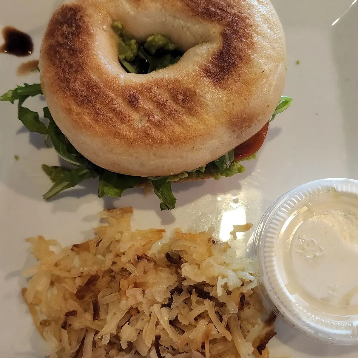 Egg and Meat Breakfast Bagel