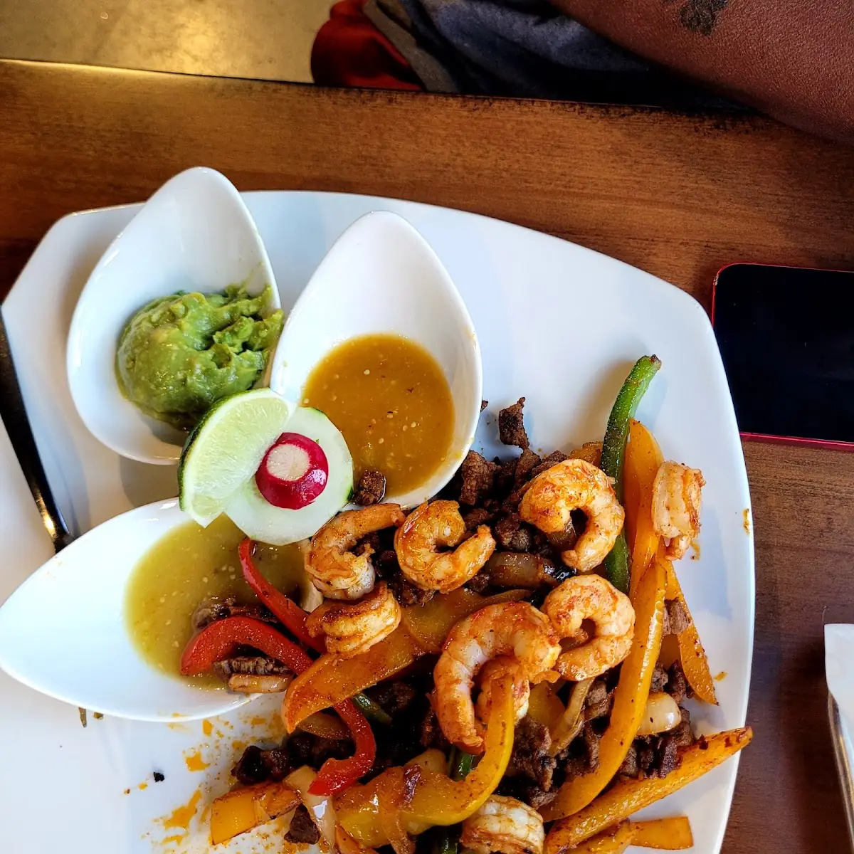 Shrimp and Steak Fajitas