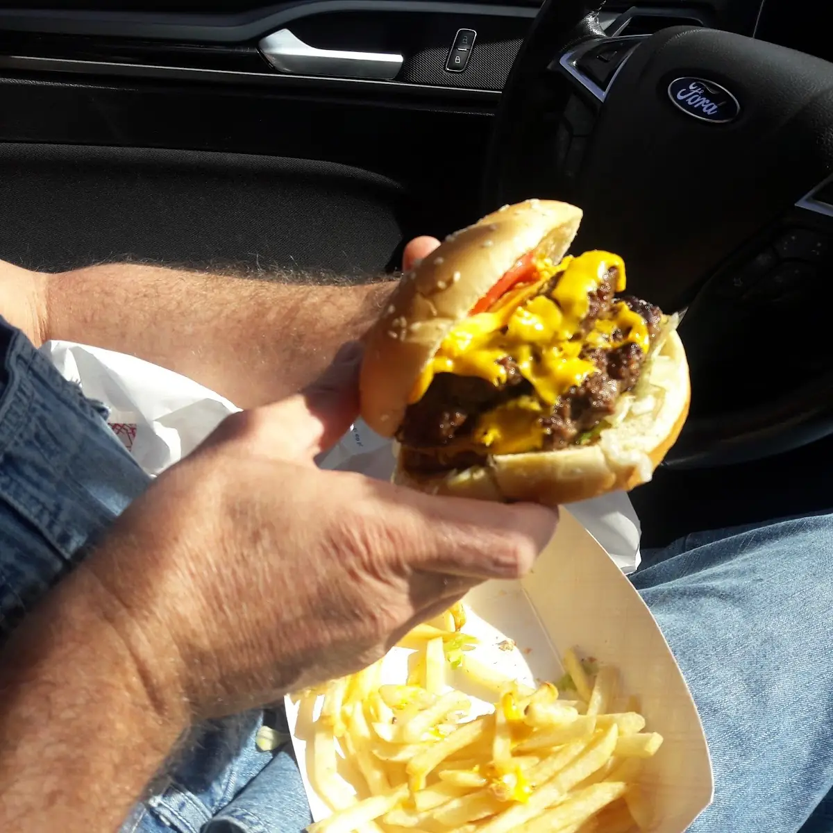 Double Cheeseburger Basket