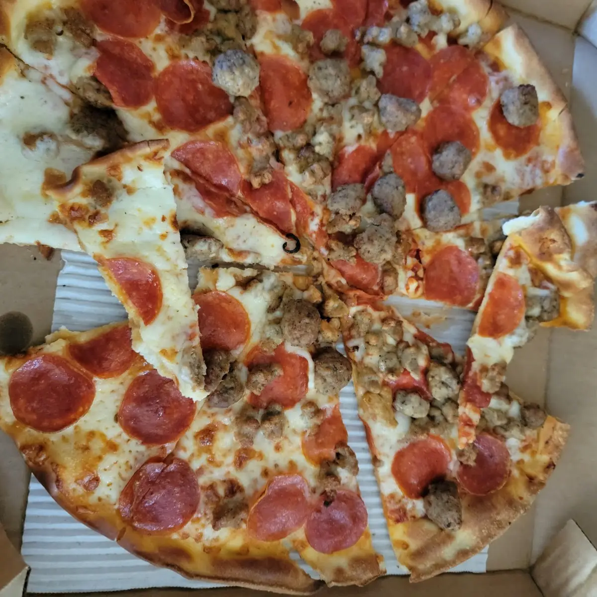 Thin Crust Pepperoni Pork and Meatball