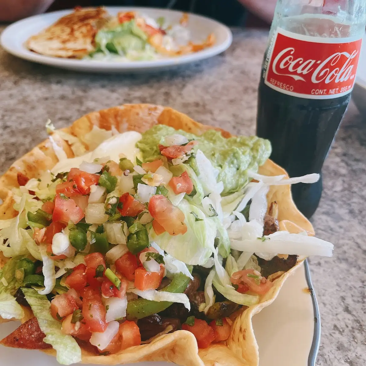 Taco Salad and Mexican Coca Cola