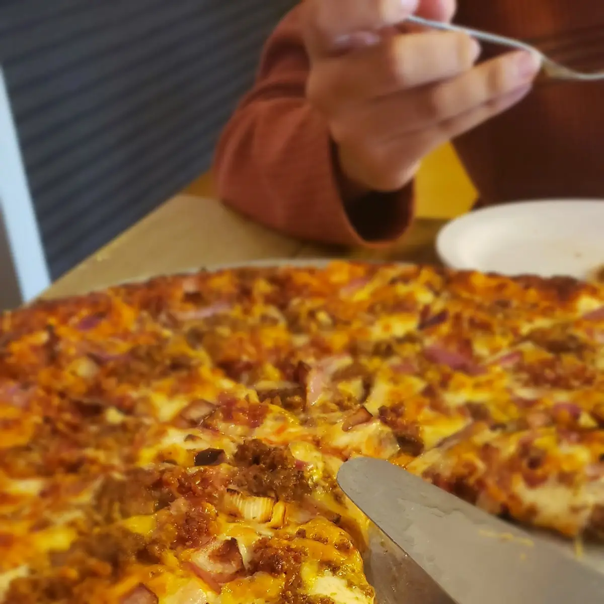 Burger and Cheese Pizza