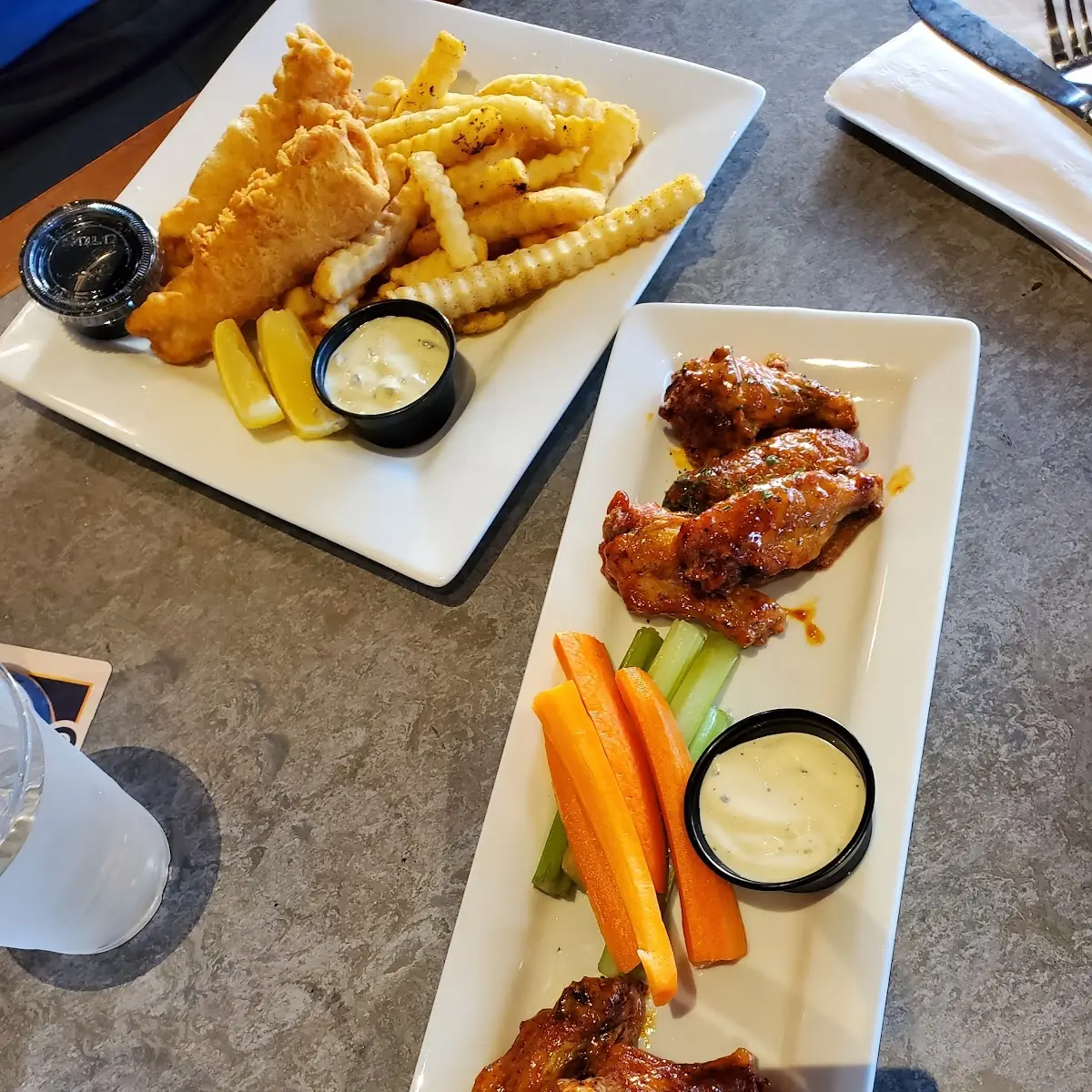 Buffalo Wings and Fish and Chips