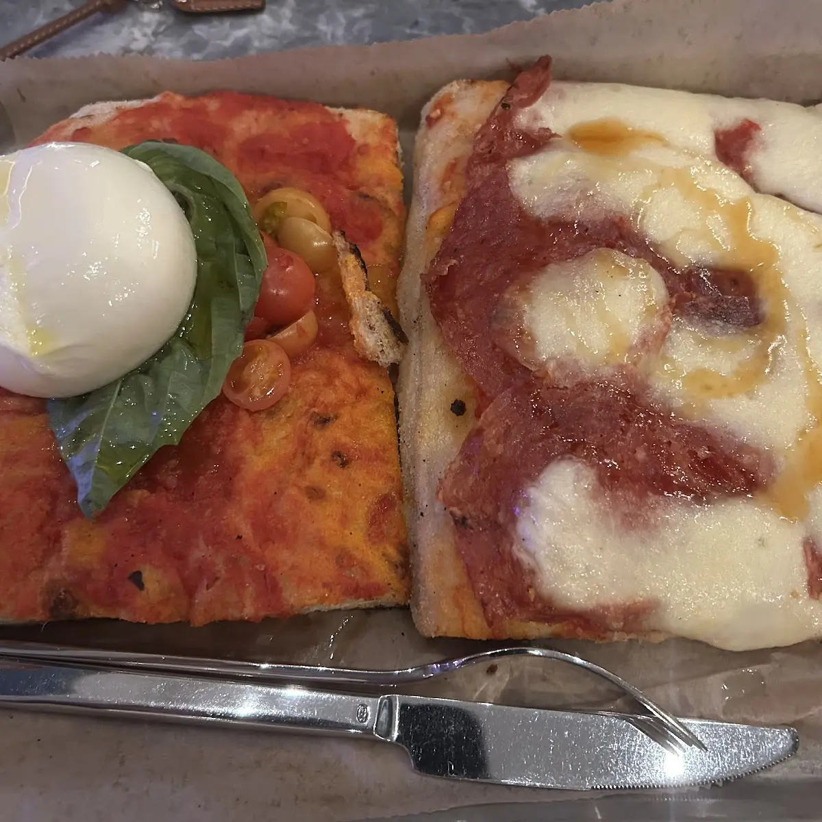 Burrata Pizza Slice