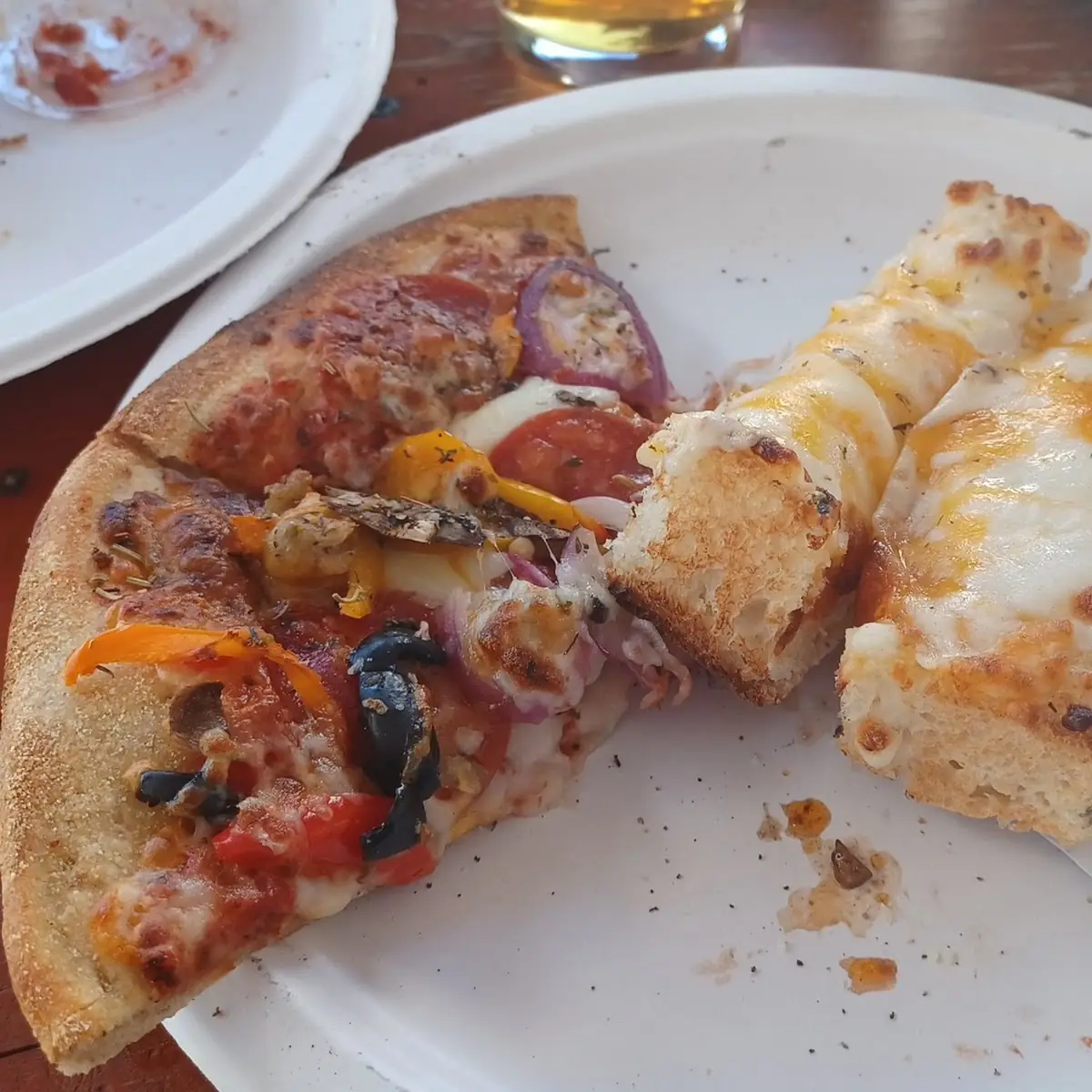 Supreme Pizza and Cheese Breadsticks