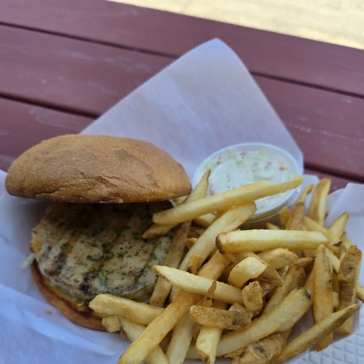 Grilled Shrimp Patty Sandwich
