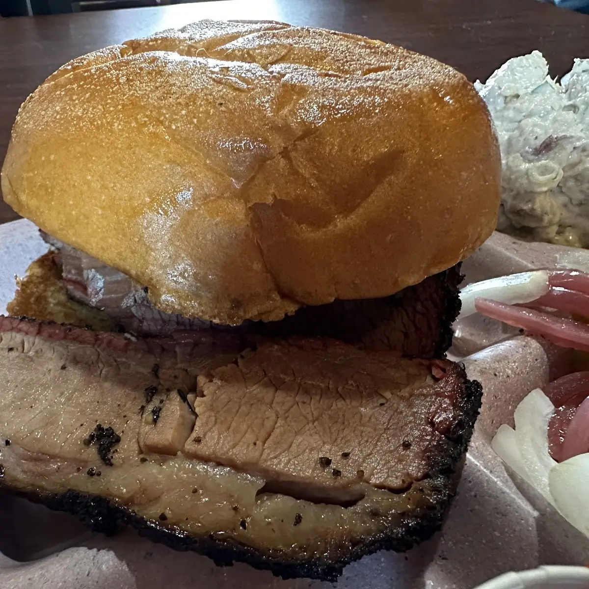 Sliced Brisket Sandwich