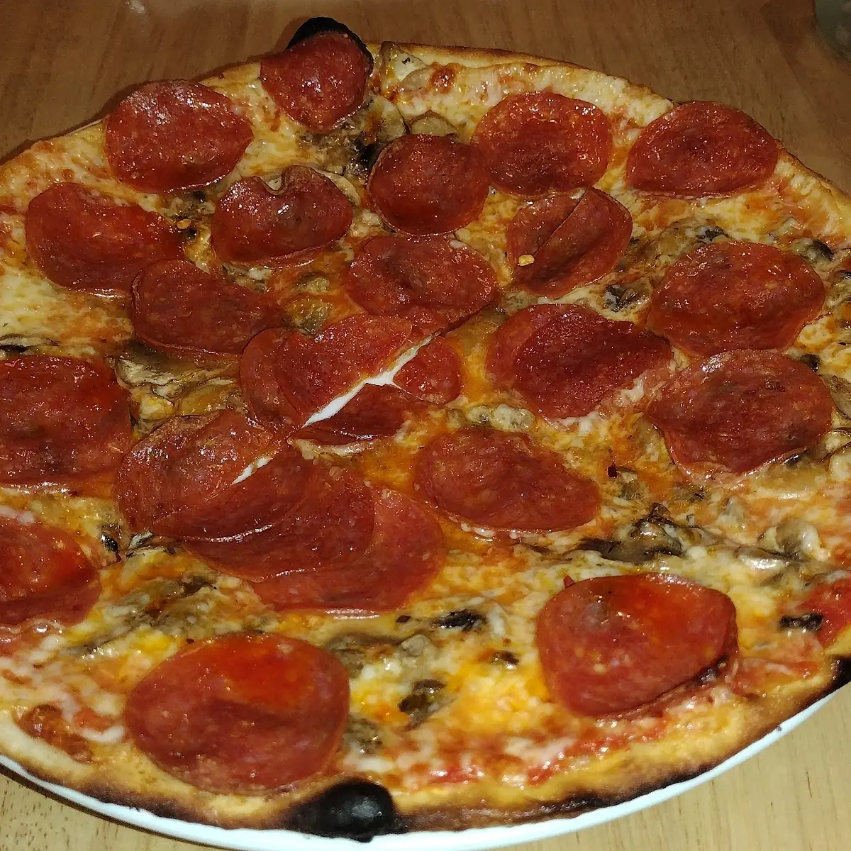 Pepperoni and Mushroom Pizza