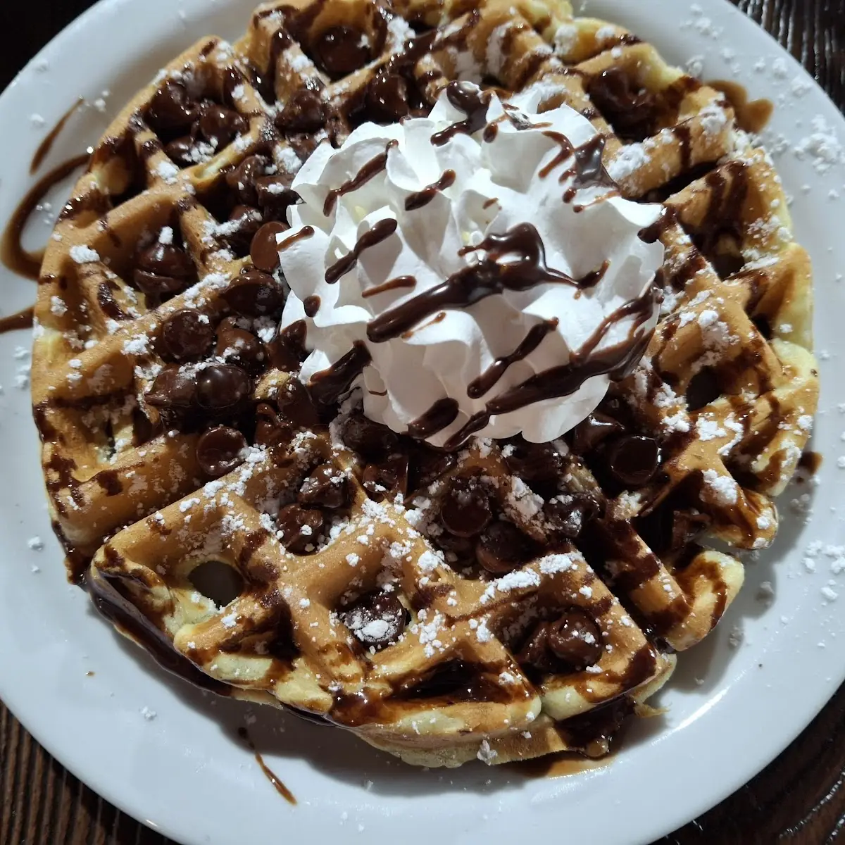 Belgian Waffles with Chocolate Chips
