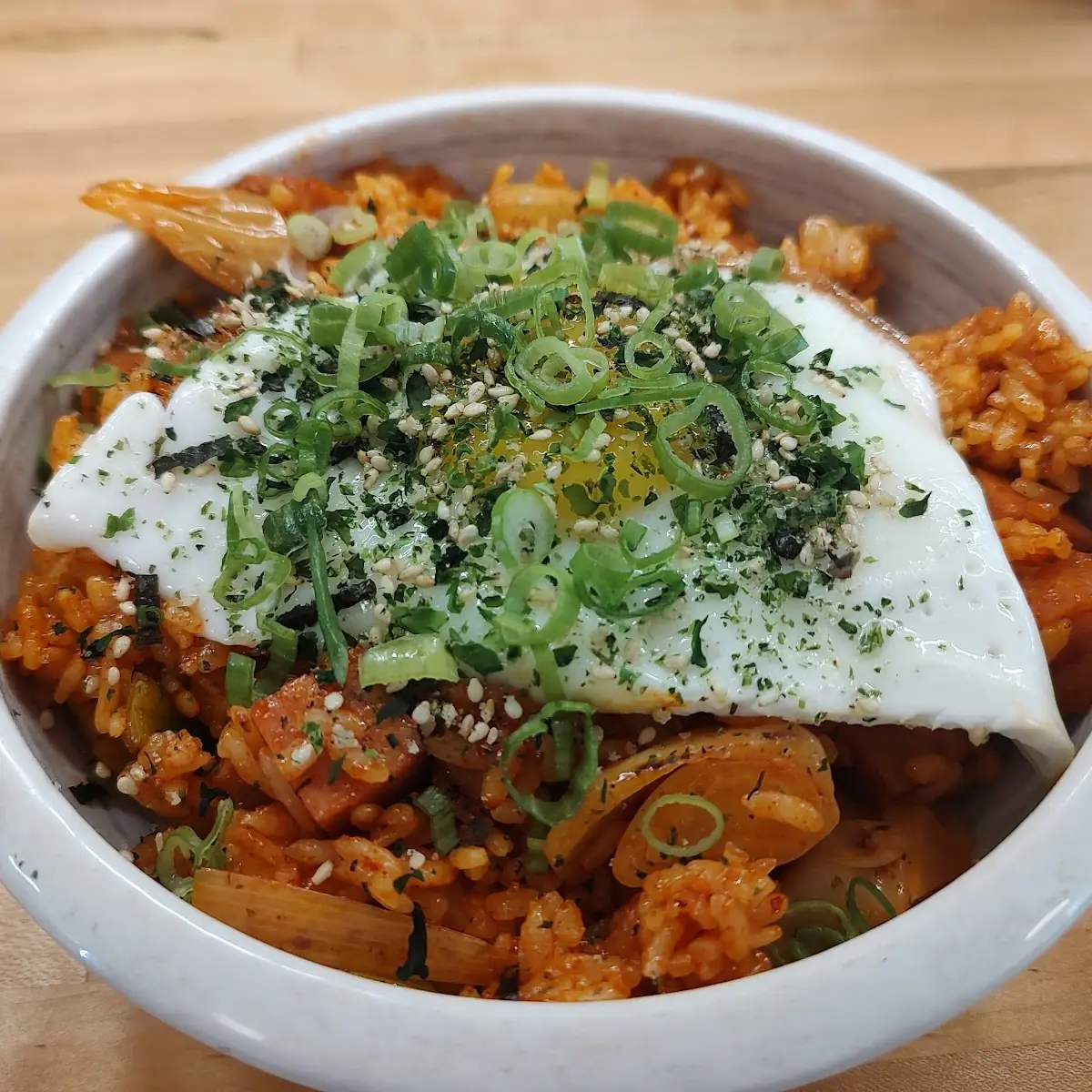 Kimchi Fried Rice with Fried Egg